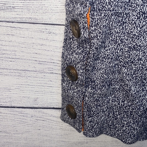 The Outfitters by Land’s End heathered grey sweater with button detail on side - Picture 9 of 11